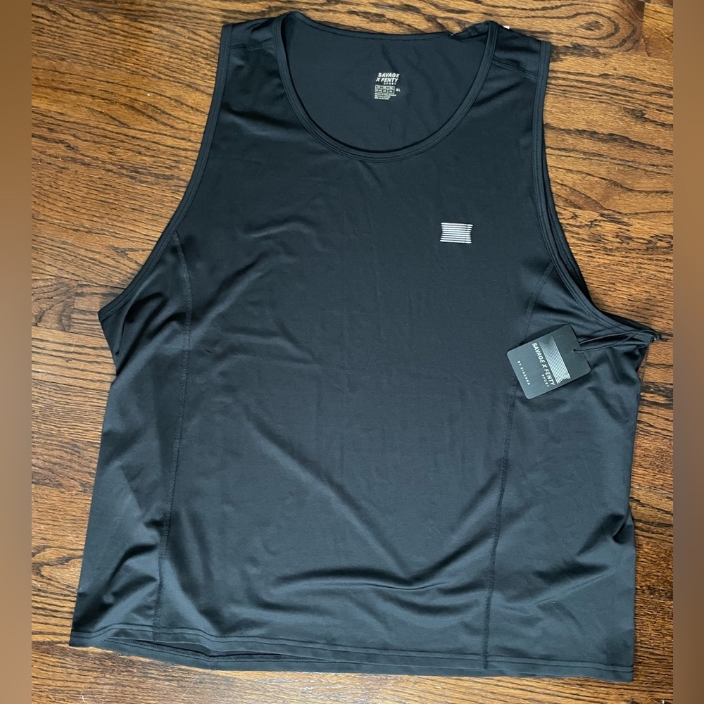 Savage X Fenty Sport By Rihanna Black Tank Top, Size XL